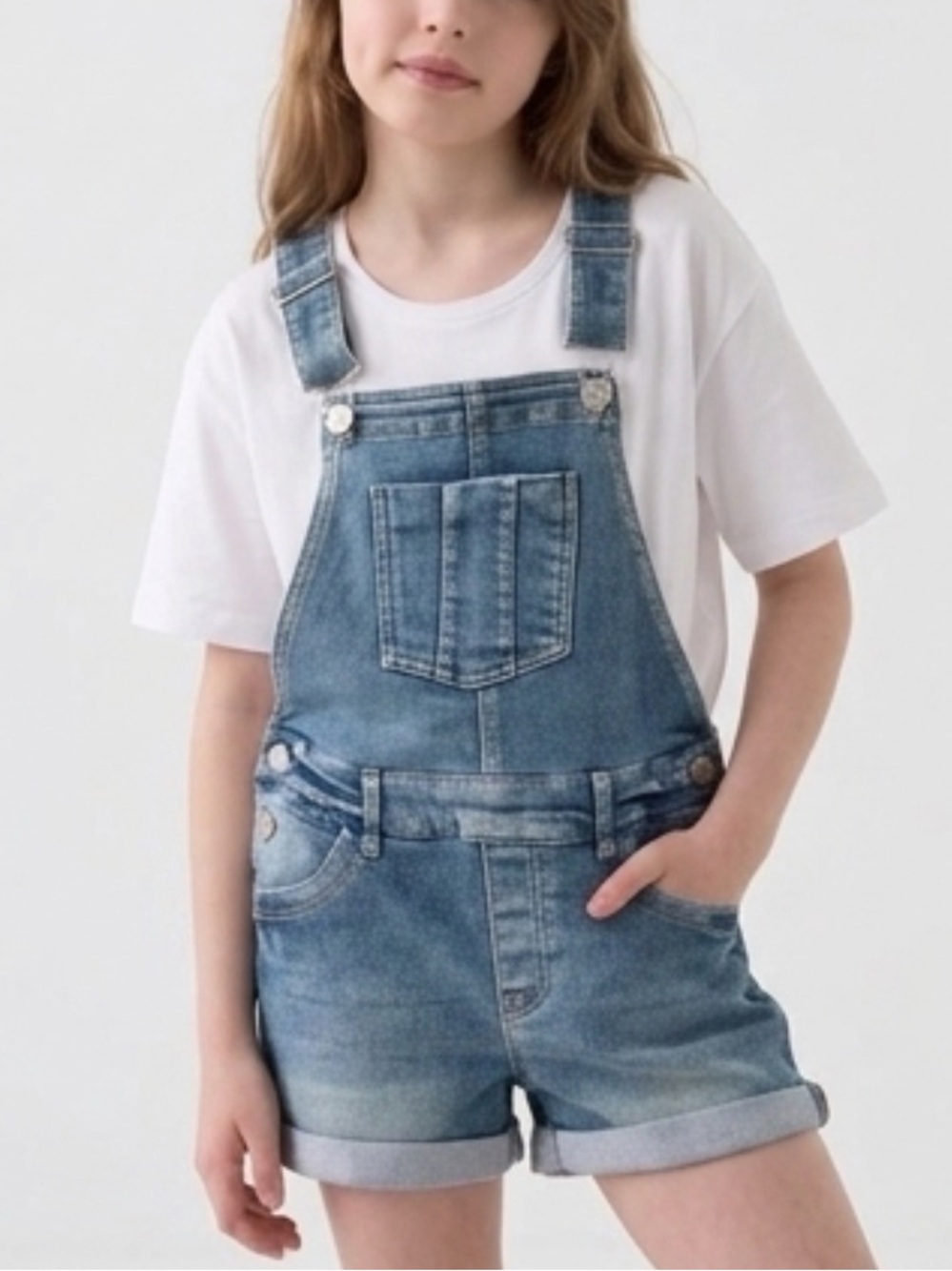 Silver Jeans Co. ‘Nisha’ Denim Short Overalls | Y2K Stretch | Bib Shorts Size 12